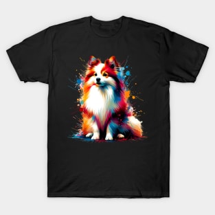 Colorful Norrbottenspets in Vibrant Splash Paint Style T-Shirt